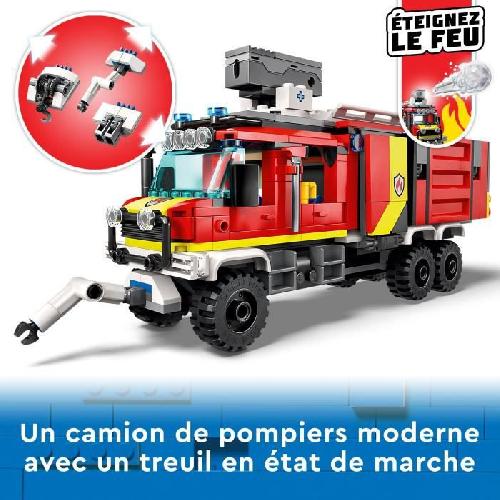 Jeu D'assemblage - Jeu De Construction - Jeu De Manipulation LEGO City 60374 Le Camion d'Intervention des Pompiers. Jouet avec Drones Modernes. et Figurines