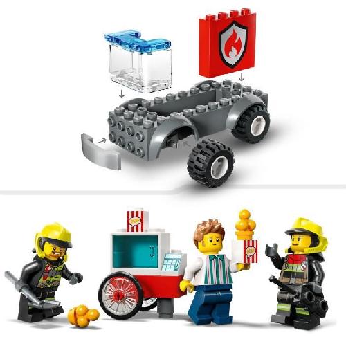 LEGO City 60375 La Caserne et le Camion des Pompiers. Jouet Vehicule d'Urgence. Jeu Educatif. 4 Ans