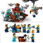 Jeu D'assemblage - Jeu De Construction - Jeu De Manipulation LEGO City 60379 Le Sous-Marin d'Exploration en Eaux Profondes. Jouet avec Plongeur. et Requin