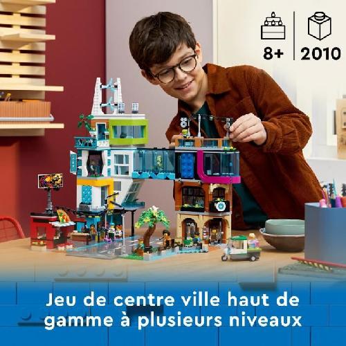 Jeu D'assemblage - Jeu De Construction - Jeu De Manipulation LEGO City 60380 Le Centre-Ville. Jouet de Maquettes avec Salon de Coiffure. Vétérinaire. et Hôtel