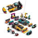 Jeu D'assemblage - Jeu De Construction - Jeu De Manipulation LEGO City 60389 Le Garage de Customisation. Jouet de Voitures. Atelier et Minifigurines