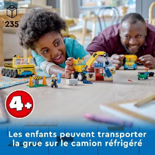 Jeu D'assemblage - Jeu De Construction - Jeu De Manipulation LEGO City 60391 Les Camions de Chantier et la Grue a Boule de Démolition. Jouet de Engin de Construction