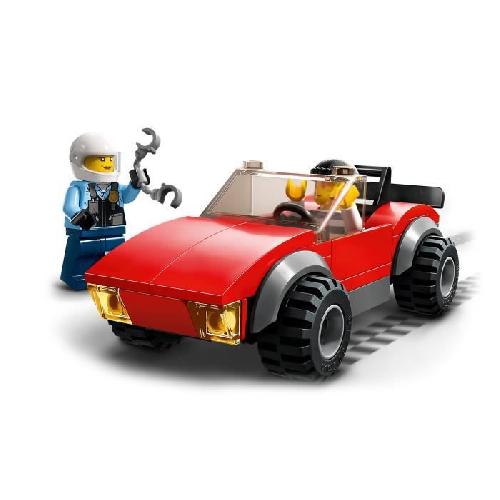 Jeu D'assemblage - Jeu De Construction - Jeu De Manipulation LEGO City 60392 La Course-Poursuite de la Moto de Police. Jouet Voiture de Course et 2 Policiers