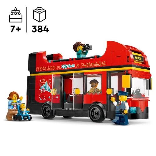 Jeu D'assemblage - Jeu De Construction - Jeu De Manipulation LEGO City 60407 Le bus rouge a deux étages. bus jouet. véhicule pour enfants des 7 ans