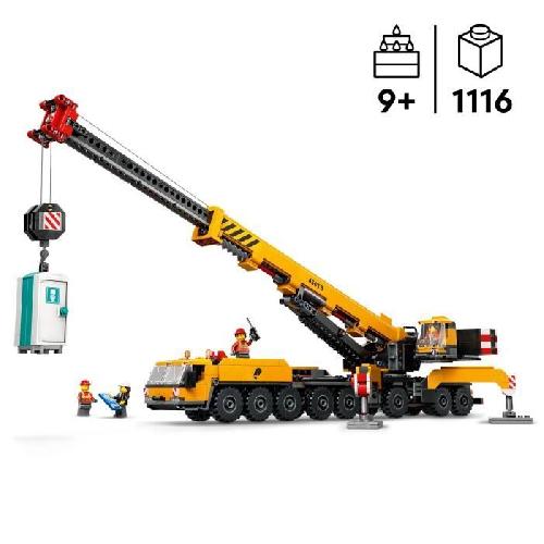 Jeu D'assemblage - Jeu De Construction - Jeu De Manipulation LEGO City 60409 La grue de chantier mobile jaune. set de construction cadeau pour enfants