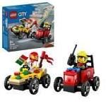 LEGO City 60458 Pack de bolides de course - camion de pizza contre camion de pompiers