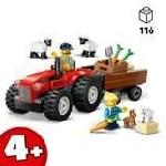 Jeu D'assemblage - Jeu De Construction - Jeu De Manipulation LEGO City 60461 Tracteur agricole rouge avec remorque et moutons - Jeu pour enfants 4 ans