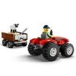 Jeu D'assemblage - Jeu De Construction - Jeu De Manipulation LEGO City 60461 Tracteur agricole rouge avec remorque et moutons - Jeu pour enfants 4 ans