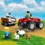 Jeu D'assemblage - Jeu De Construction - Jeu De Manipulation LEGO City 60461 Tracteur agricole rouge avec remorque et moutons - Jeu pour enfants 4 ans