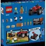 Jeu D'assemblage - Jeu De Construction - Jeu De Manipulation LEGO City 60461 Tracteur agricole rouge avec remorque et moutons - Jeu pour enfants 4 ans