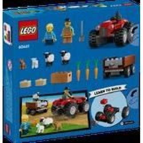 Jeu D'assemblage - Jeu De Construction - Jeu De Manipulation LEGO City 60461 Tracteur agricole rouge avec remorque et moutons - Jeu pour enfants 4 ans