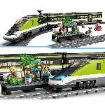 Jeu D'assemblage - Jeu De Construction - Jeu De Manipulation LEGO City Le Train de Voyageurs Express - Jouet de Train Télécommandé - Phares Fonctionnels - Enfants 7 Ans