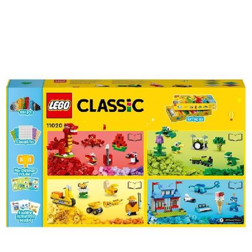 Jeu D'assemblage - Jeu De Construction - Jeu De Manipulation LEGO Classic 11020 Construire Ensemble. Boîte de Briques pour Créer un Château. Train. etc