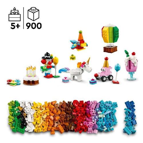 Jeu D'assemblage - Jeu De Construction - Jeu De Manipulation LEGO Classic 11029 Boîte de Fete Créative avec 12 Mini Jouets en Briques : Licorne. Clown