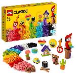 Jeu D'assemblage - Jeu De Construction - Jeu De Manipulation LEGO Classic 11030 Briques a Foison. Jouet Briques avec Perroquet. Fleur et Emoji. Cadeau