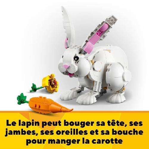 Jeu D'assemblage - Jeu De Construction - Jeu De Manipulation LEGO Creator 3-en-1 31133 Le Lapin Blanc. avec des Figurines Animaux Poissons. Phoques et Perroquets