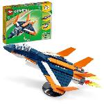LEGO Creator 31126 L'Avion Supersonique. Jouet 3 en 1 Hélicoptere Bateau Avion