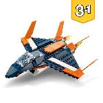 Jeu D'assemblage - Jeu De Construction - Jeu De Manipulation LEGO Creator 31126 L'Avion Supersonique. Jouet 3 en 1 Helicoptere Bateau Avion