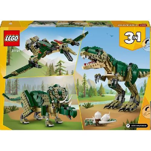 Jeu D'assemblage - Jeu De Construction - Jeu De Manipulation LEGO Creator 31151 3-en-1 Le T-rex - Dinosaure jouet tricératops ou ptérodactyle