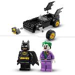 Jeu D'assemblage - Jeu De Construction - Jeu De Manipulation LEGO DC 76264 La Poursuite du Joker en Batmobile. Jouet de Voiture. avec Brique de Démarrage Super-Héros
