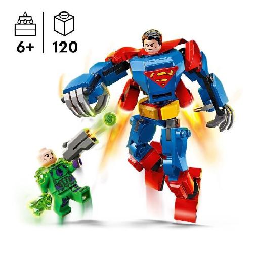 Jeu D'assemblage - Jeu De Construction - Jeu De Manipulation LEGO DC 76302 Le robot de Superman contre Lex Luthor - Jouet super héros des 6 ans