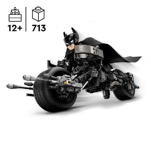 Jeu D'assemblage - Jeu De Construction - Jeu De Manipulation LEGO DC Batman 76273 La figurine de Batman a construire et la moto Bat-Pod