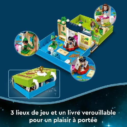 Jeu D'assemblage - Jeu De Construction - Jeu De Manipulation LEGO Disney 43220 Les Aventures de Peter Pan et Wendy dans un Livre de Contes