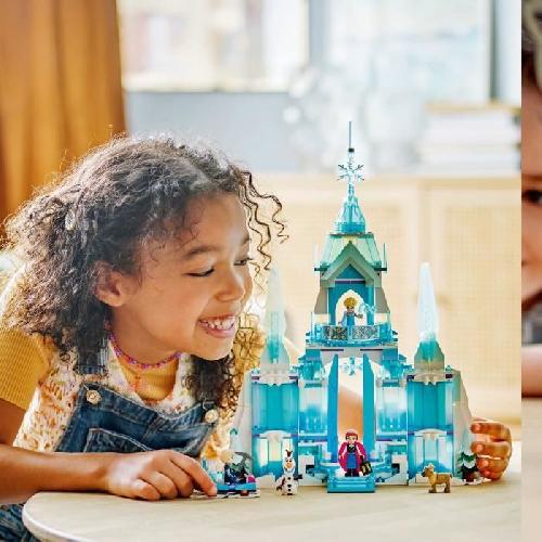 Jeu D'assemblage - Jeu De Construction - Jeu De Manipulation LEGO | Disney 43244 Le palais de glace d'Elsa. jouet de construction pour enfants et fans