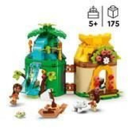 Jeu D'assemblage - Jeu De Construction - Jeu De Manipulation LEGO | Disney 43260 L'île de Vaiana miniature Jeu de construction Maison de mini-poupées