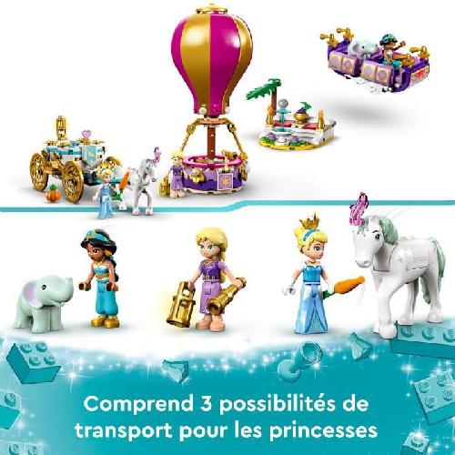 Jeu D'assemblage - Jeu De Construction - Jeu De Manipulation LEGO Disney Princesse 43216 Le Voyage Enchanté des Princesses. Jouet avec Cheval. et Figurines
