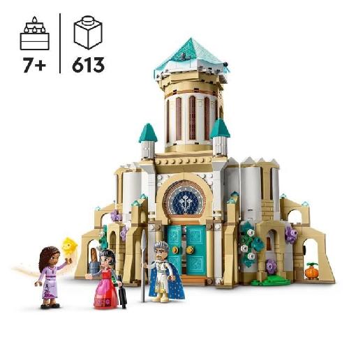 Jeu D'assemblage - Jeu De Construction - Jeu De Manipulation LEGO Disney Wish 43224 Le Chateau du Roi Magnifico. Jouet Tire du Film Wish avec Figurine Asha. Dahlia et le Roi Magnifico