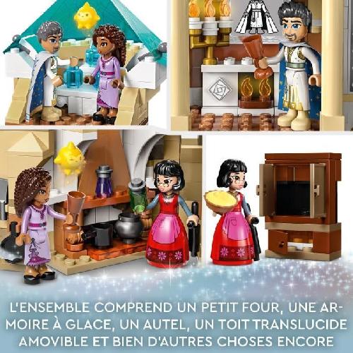 Jeu D'assemblage - Jeu De Construction - Jeu De Manipulation LEGO Disney Wish 43224 Le Chateau du Roi Magnifico. Jouet Tire du Film Wish avec Figurine Asha. Dahlia et le Roi Magnifico