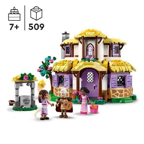 Jeu D'assemblage - Jeu De Construction - Jeu De Manipulation LEGO Disney Wish 43231 La Chaumiere d'Asha. Maison de Poupées avec Mini Poupées Asha. Sakina et Sabino et Figurine Star