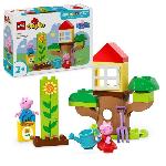 Jeu D'assemblage - Jeu De Construction - Jeu De Manipulation LEGO DUPLO 10431 Le Jardin et la Cabane dans l'Arbre de Peppa Pig - Jouet Créatif