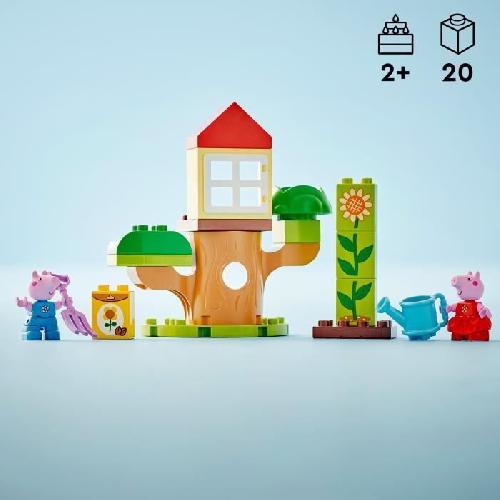 Jeu D'assemblage - Jeu De Construction - Jeu De Manipulation LEGO DUPLO 10431 Le Jardin et la Cabane dans l'Arbre de Peppa Pig - Jouet Créatif