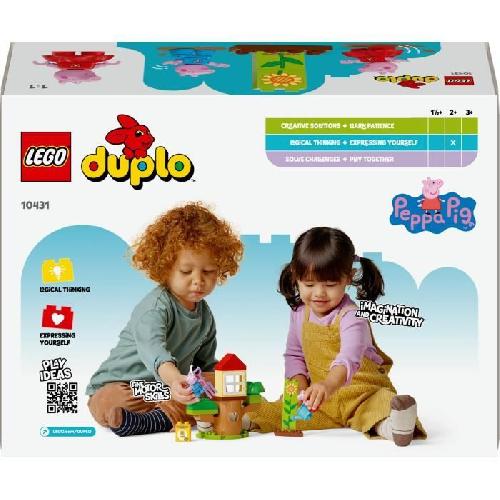 Jeu D'assemblage - Jeu De Construction - Jeu De Manipulation LEGO DUPLO 10431 Le Jardin et la Cabane dans l'Arbre de Peppa Pig - Jouet Créatif