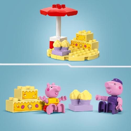 Jeu D'assemblage - Jeu De Construction - Jeu De Manipulation LEGO DUPLO 10432 Le Voyage en Bateau de Peppa Pig - Set de Jeu de Bain pour Tout-petits