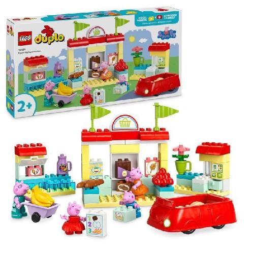 Jeu D'assemblage - Jeu De Construction - Jeu De Manipulation LEGO DUPLO 10434 Le Supermarché de Peppa Pig - Jouet Enfants 2 Ans