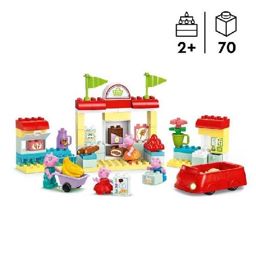 Jeu D'assemblage - Jeu De Construction - Jeu De Manipulation LEGO DUPLO 10434 Le Supermarché de Peppa Pig - Jouet Enfants 2 Ans