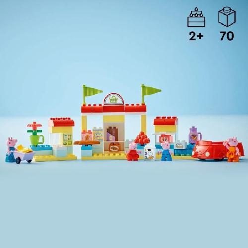 Jeu D'assemblage - Jeu De Construction - Jeu De Manipulation LEGO DUPLO 10434 Le Supermarché de Peppa Pig - Jouet Enfants 2 Ans