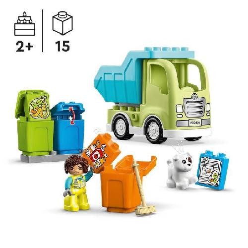 Jeu D'assemblage - Jeu De Construction - Jeu De Manipulation LEGO DUPLO 10987 Le Camion de Recyclage. Jouets Educatifs et de Tri de Couleurs. Enfants 2 Ans