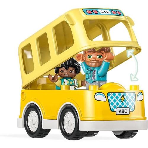 Jeu D'assemblage - Jeu De Construction - Jeu De Manipulation LEGO DUPLO 10988 Le Voyage en Bus. Jouet Éducatif pour Développer la Motricité Fine. Enfants 2 Ans