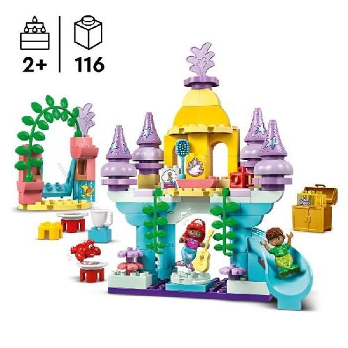 Jeu D'assemblage - Jeu De Construction - Jeu De Manipulation LEGO DUPLO - Disney 10435 Le palais sous-marin magique d'Ariel - Poupee La Petite Sirene