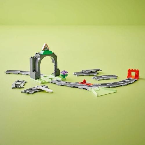 Jeu D'assemblage - Jeu De Construction - Jeu De Manipulation LEGO DUPLO Ma ville 10425 Set d'extension - Les rails et le tunnel du train - Jouet enfant