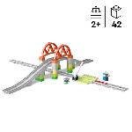 Jeu D'assemblage - Jeu De Construction - Jeu De Manipulation LEGO DUPLO Ma ville 10426 Set d'extension : Les rails et le pont du train - Jouets d'éveil