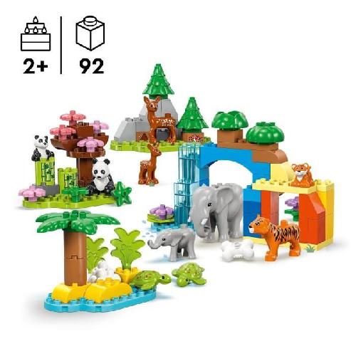 Jeu D'assemblage - Jeu De Construction - Jeu De Manipulation LEGO DUPLO Ma ville 10446 Familles d'animaux sauvages 3-en-1 - Jeux d'éveil avec animaux