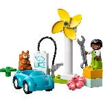 Jeu D'assemblage - Jeu De Construction - Jeu De Manipulation LEGO DUPLO Ma Ville 10985 L'Éolienne et la Voiture Électrique. Jouet Voiture pour Enfants Des 2 Ans