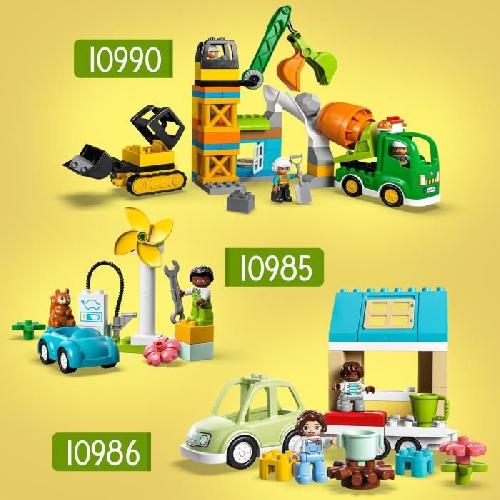 Jeu D'assemblage - Jeu De Construction - Jeu De Manipulation LEGO DUPLO Ma Ville 10986 La Maison Familiale sur Roues - Jouet Éducatif avec Voiture et Briques