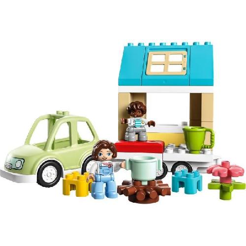 Jeu D'assemblage - Jeu De Construction - Jeu De Manipulation LEGO DUPLO Ma Ville 10986 La Maison Familiale sur Roues - Jouet Éducatif avec Voiture et Briques