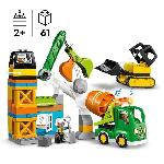 Jeu D'assemblage - Jeu De Construction - Jeu De Manipulation LEGO DUPLO Ma ville 10990 Le Chantier de Construction. Jouet Grue. Bulldozer et Bétonniere